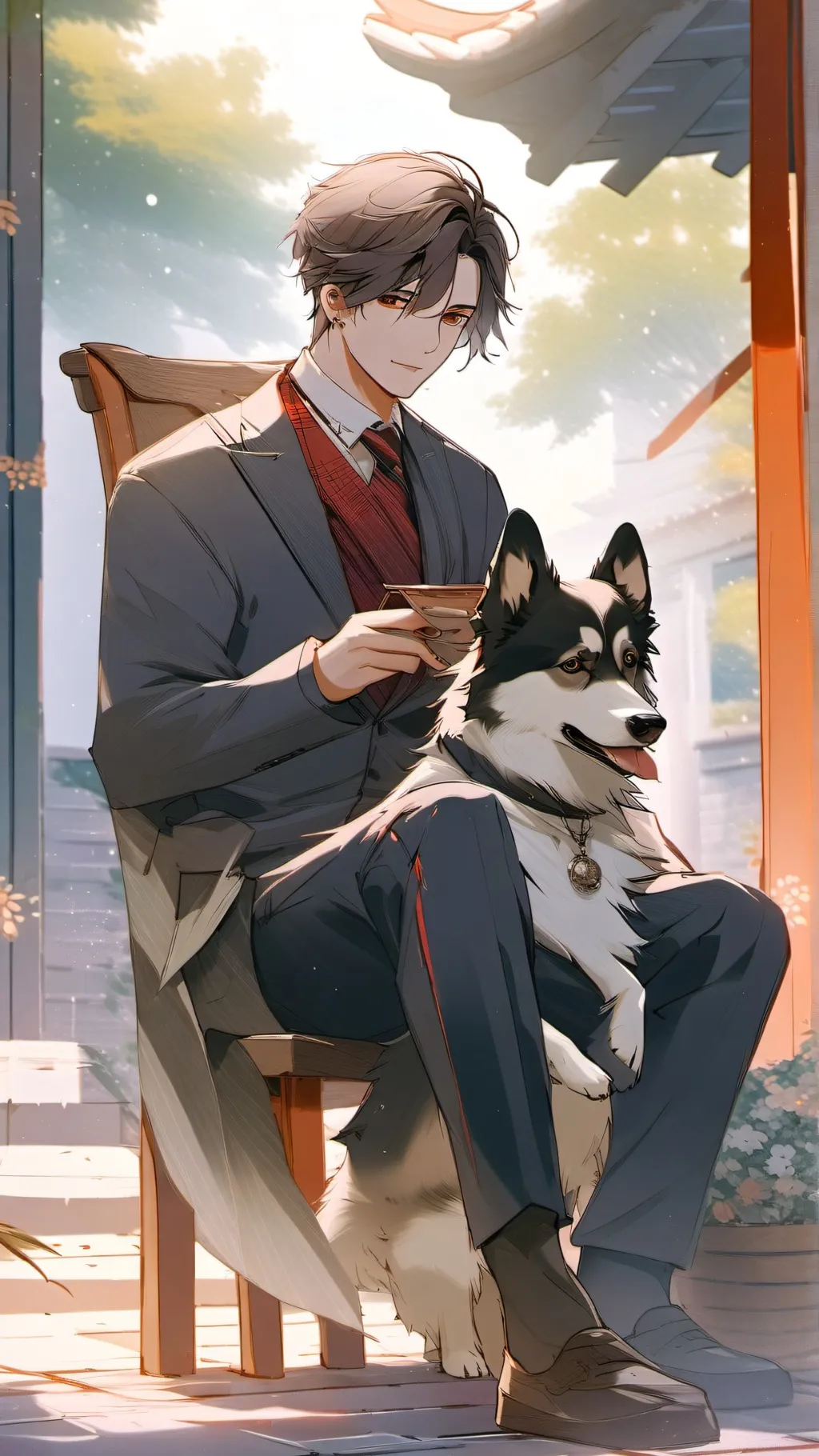 ai character: Raffy,,,,Léo background