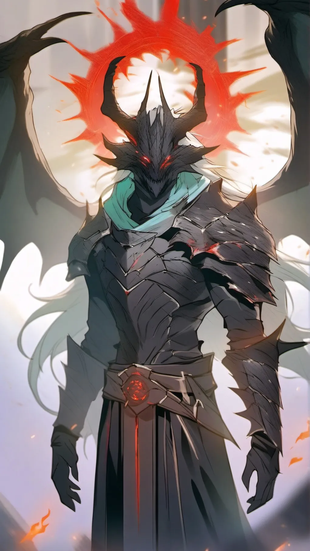 ai character: the black dragon background