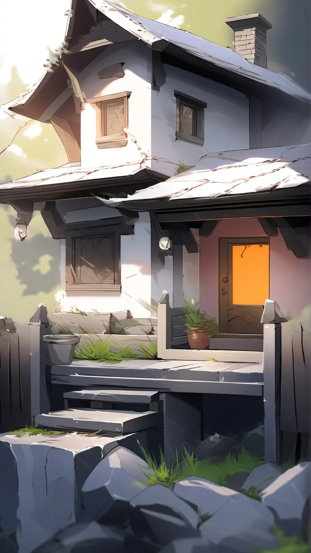 ai character: Sprunki scary home background