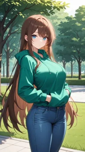 ai character: Leaf background