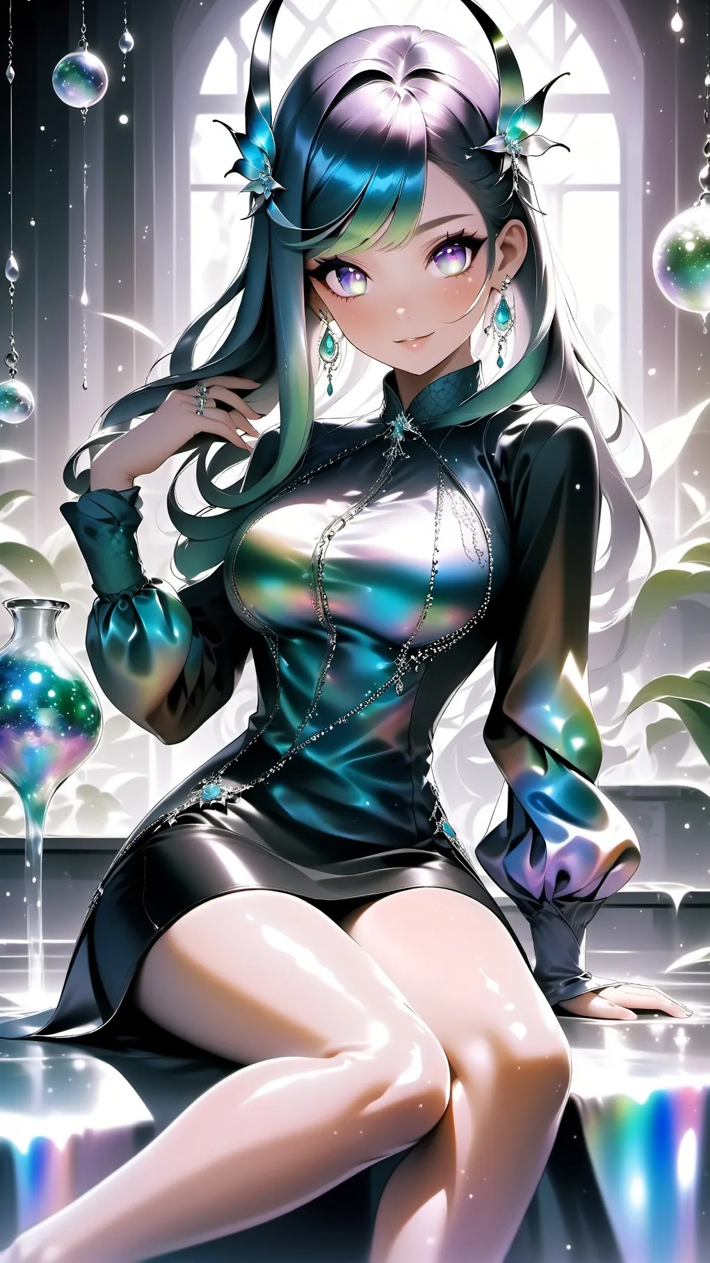 ai character: Jasmen and 10girls background