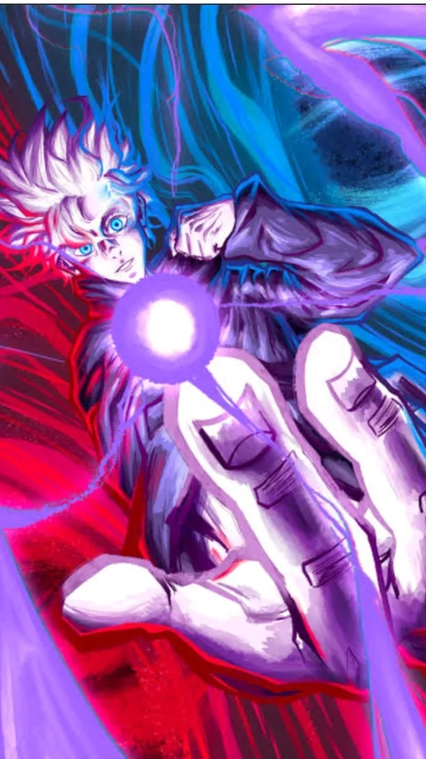 ai character: Gojo_hollow purple background