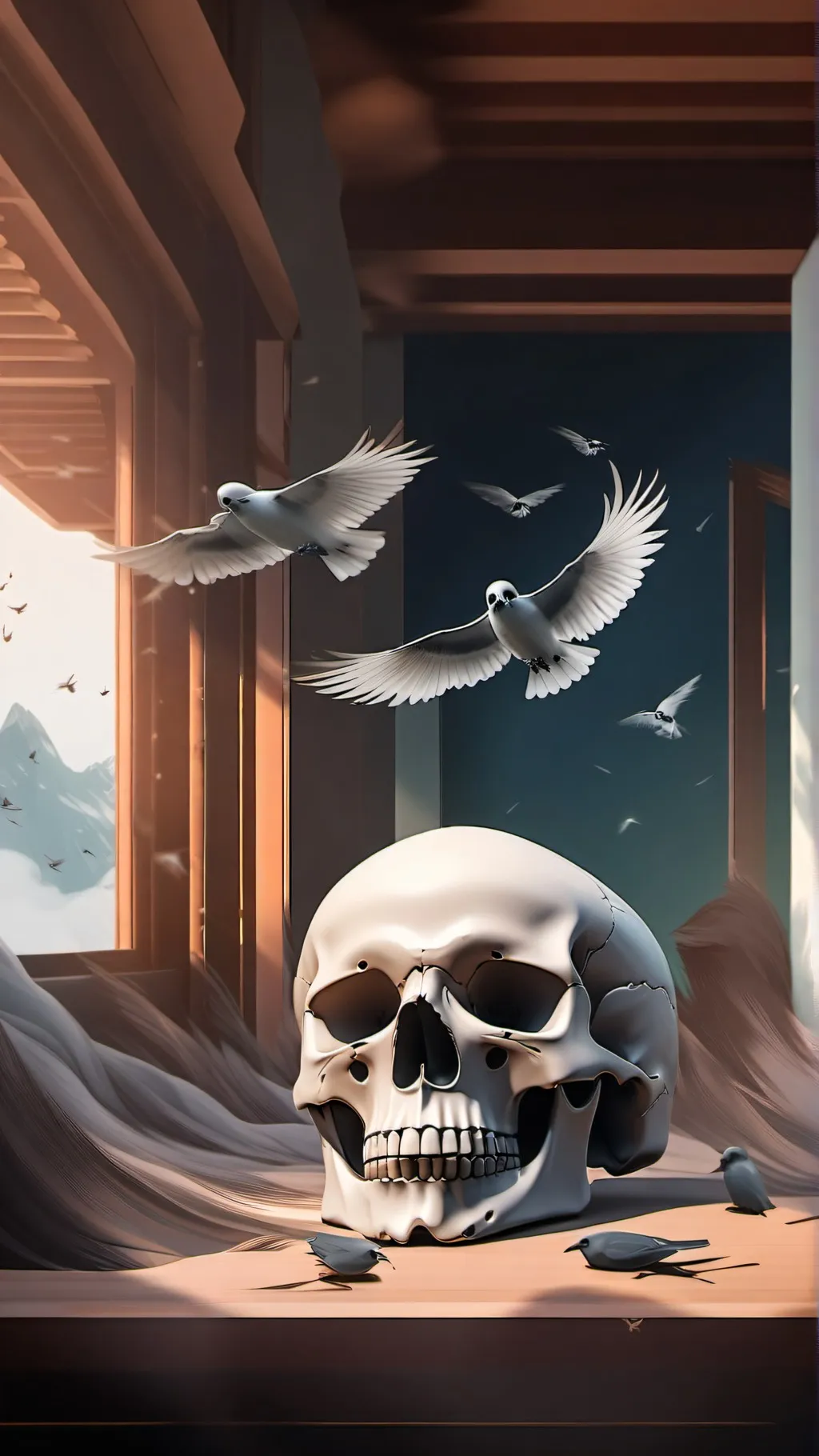 ai character: Trap house  background