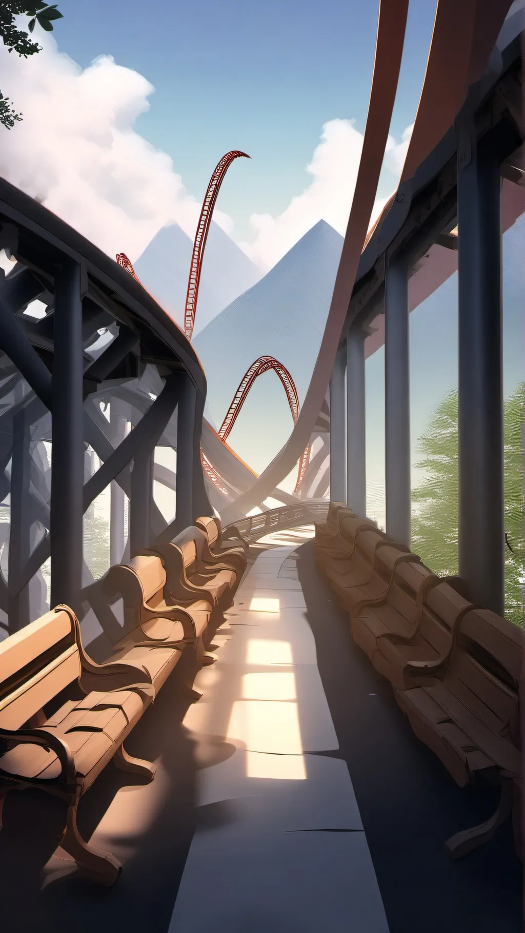 ai character: Colby roller coast background