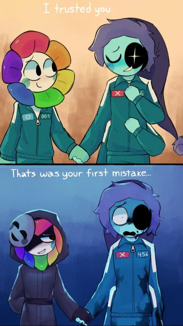 ai character: dw x Squid game background