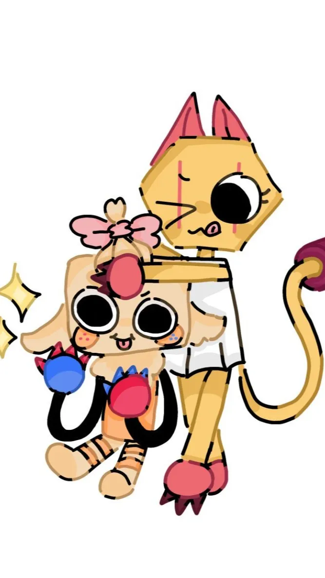 ai character: Goob x Scraps🌈🍖 background