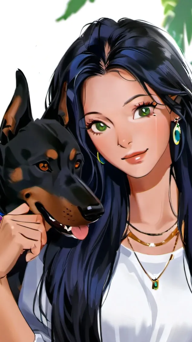 ai character: Celeste and Squid background