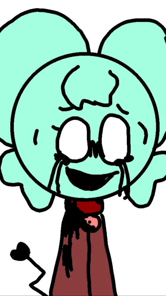 ai character: Moch glitched background