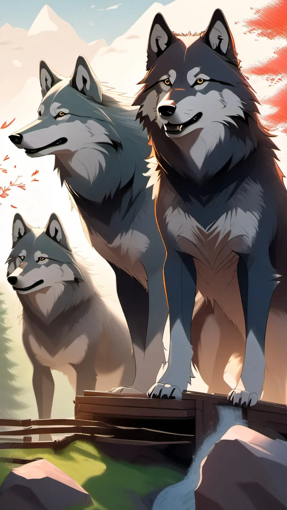 ai character: Wolf Zoo background