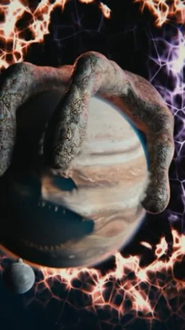 ai character: Alien hand  background