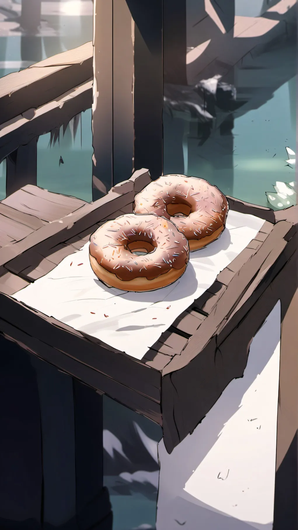 ai character: bagle vs donut background