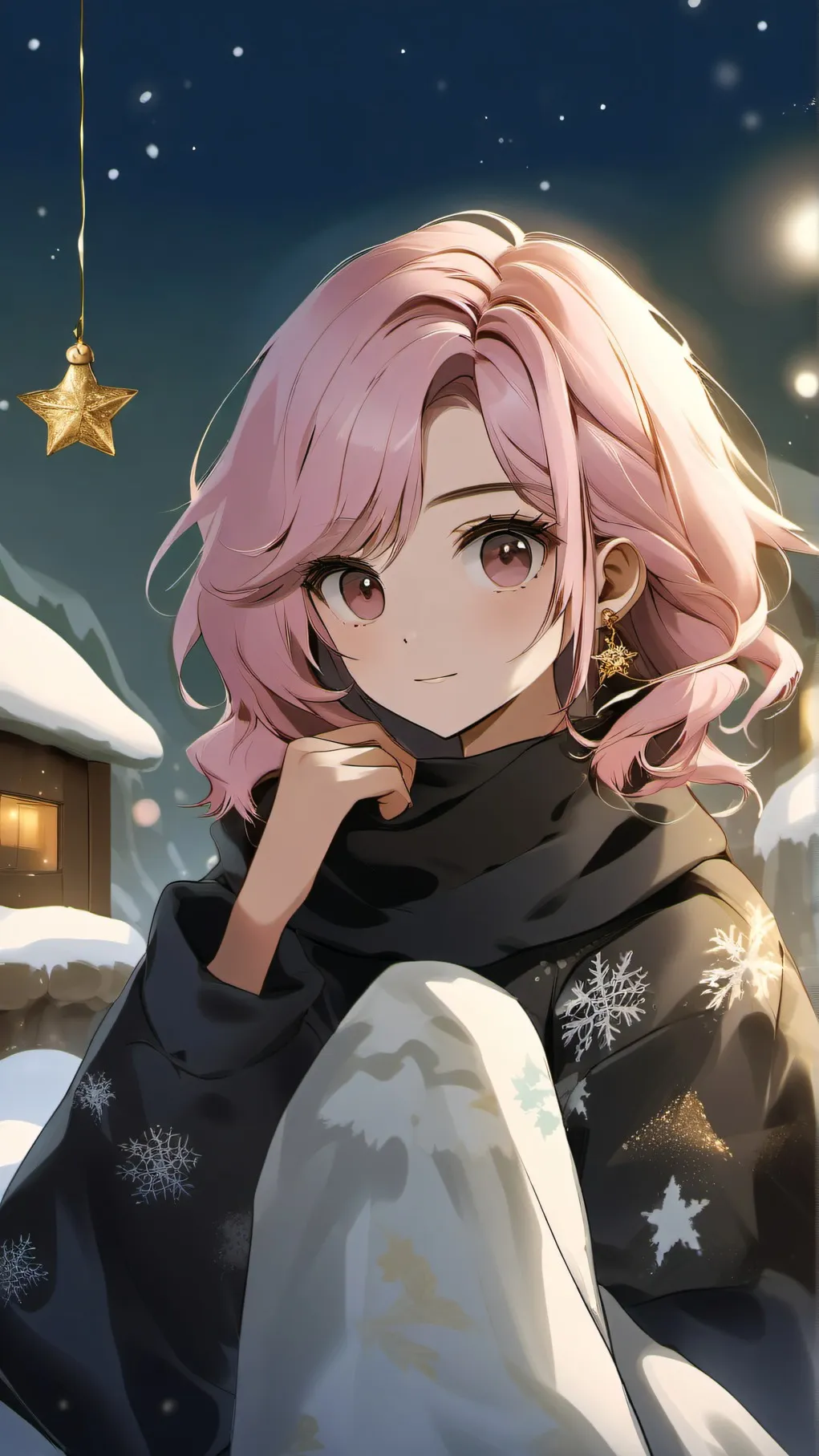 ai character: MHA CHIRSTMASSSSSS background