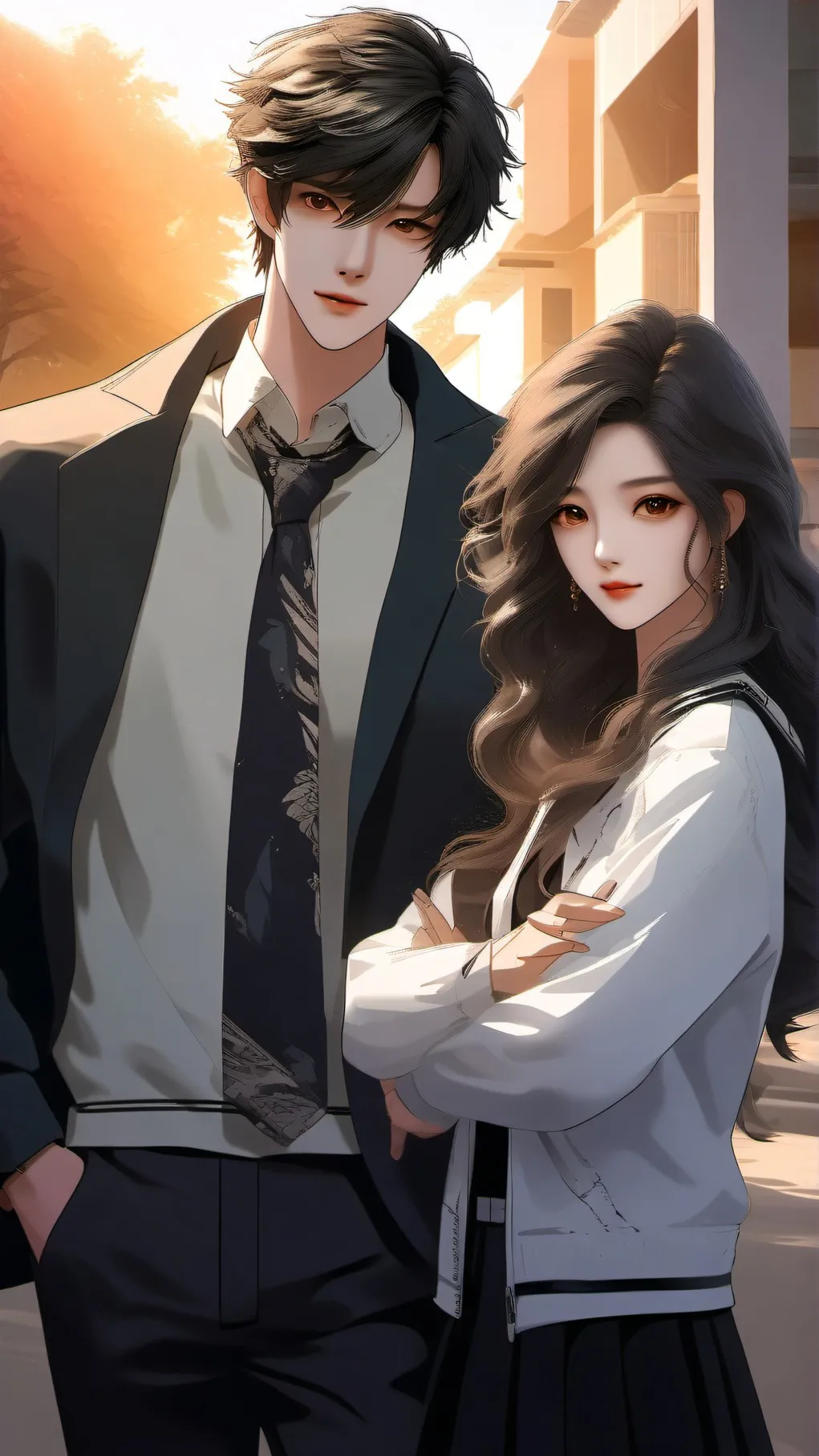 ai character: HIGH SCHOOL background