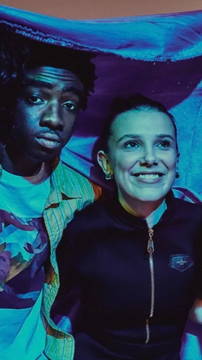 ai character: StrangerThingsKids background