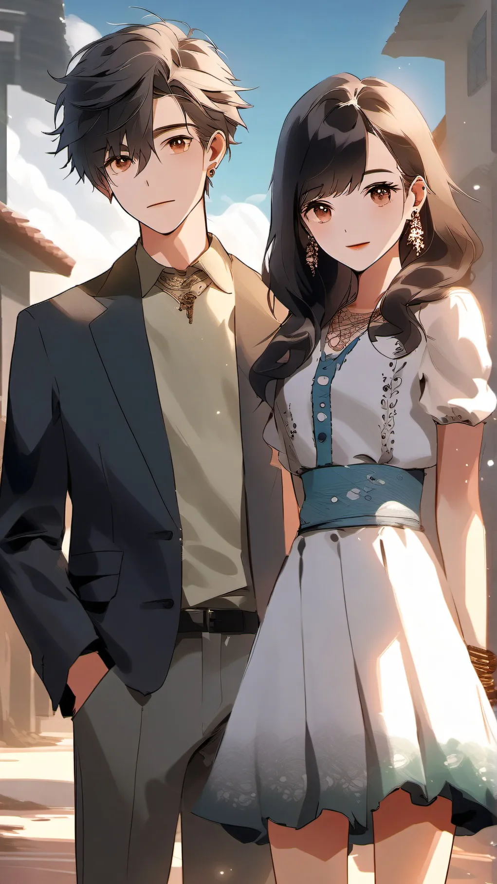 ai character: On a Trip background