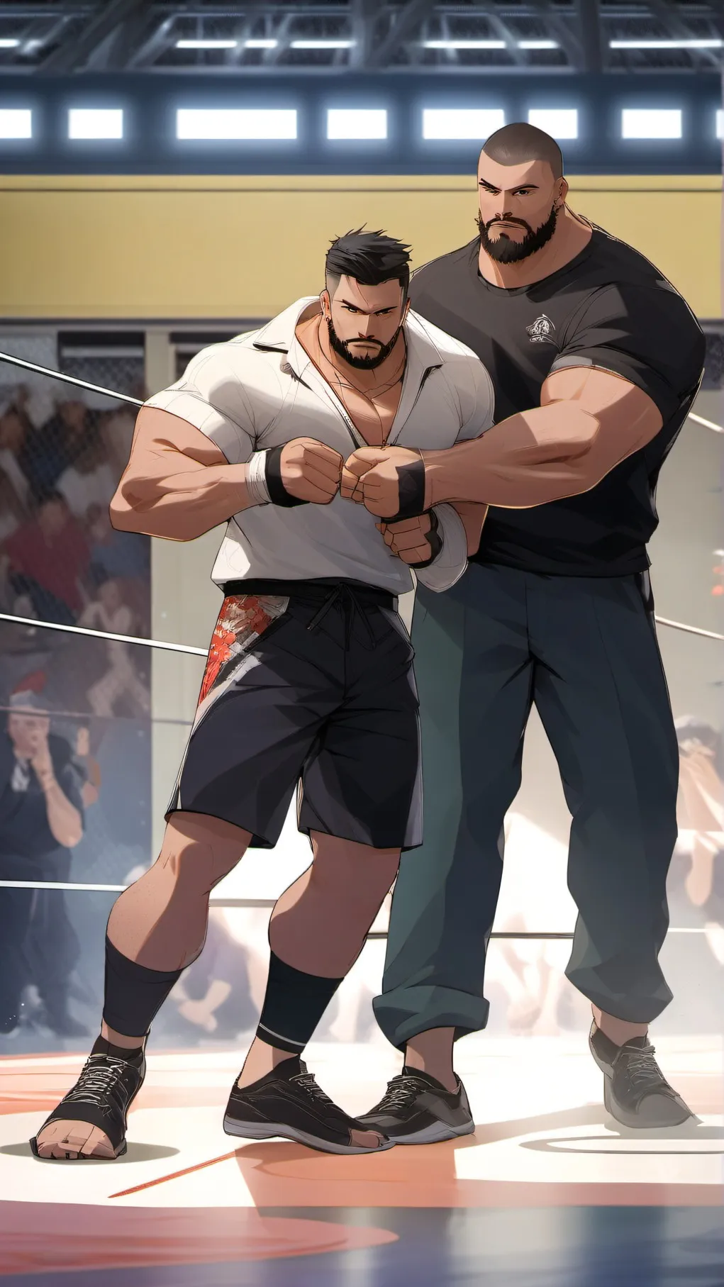 ai character: Skidmore Gym background