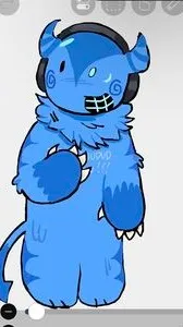 ai character: Bluedud giant background