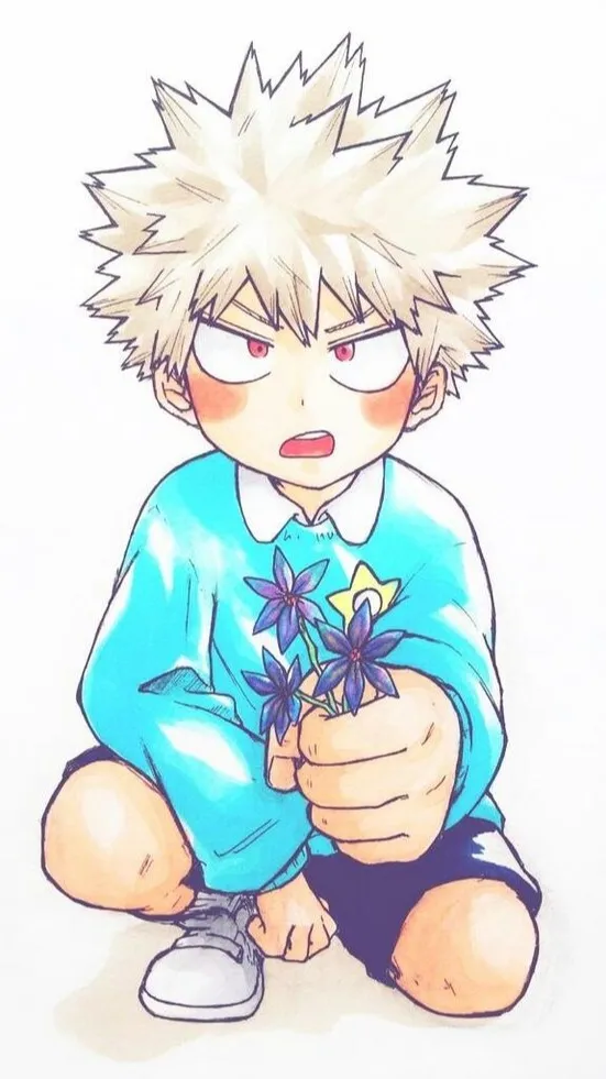 ai character: Lil' Kid Bakugo  background