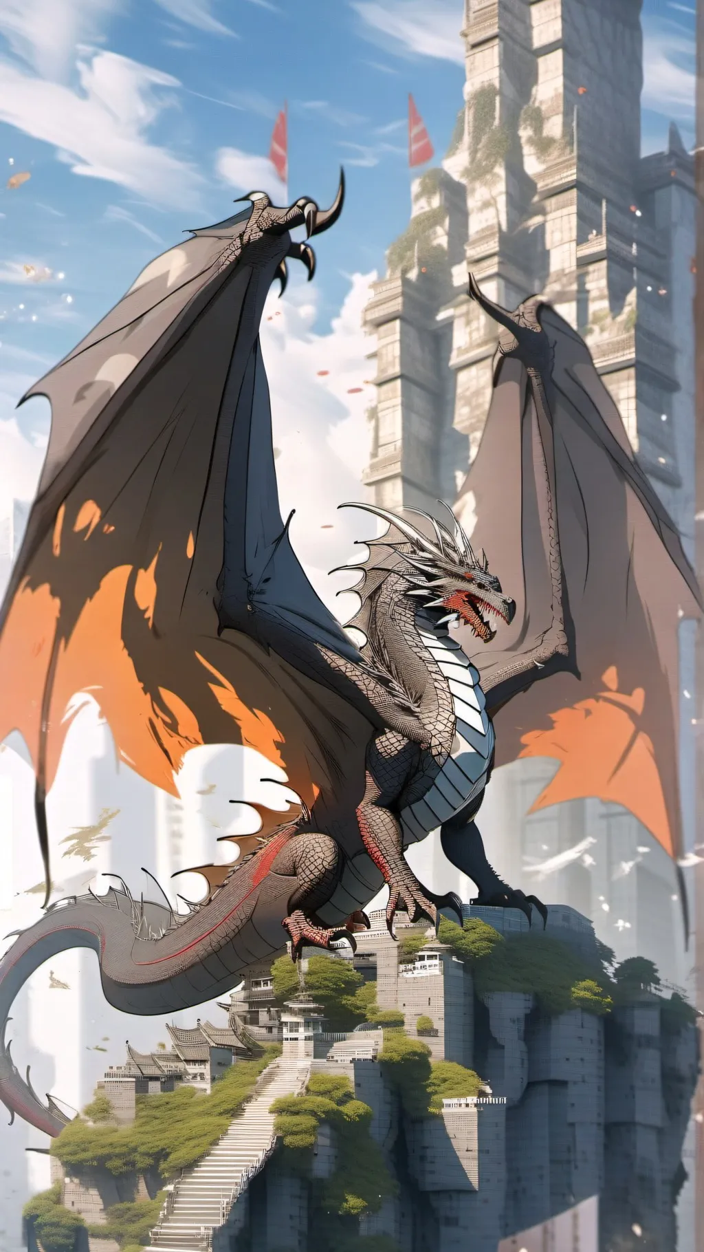 ai character: Wof Christmas background