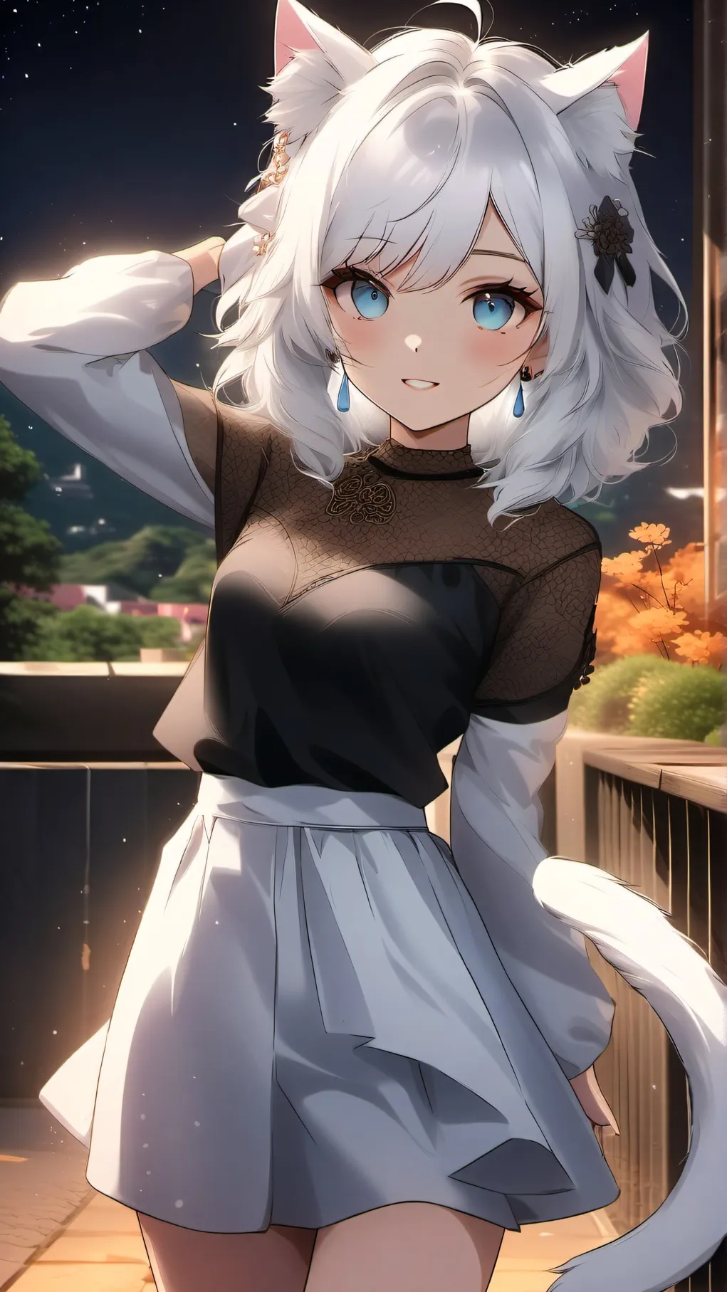 ai character: Neko virus background