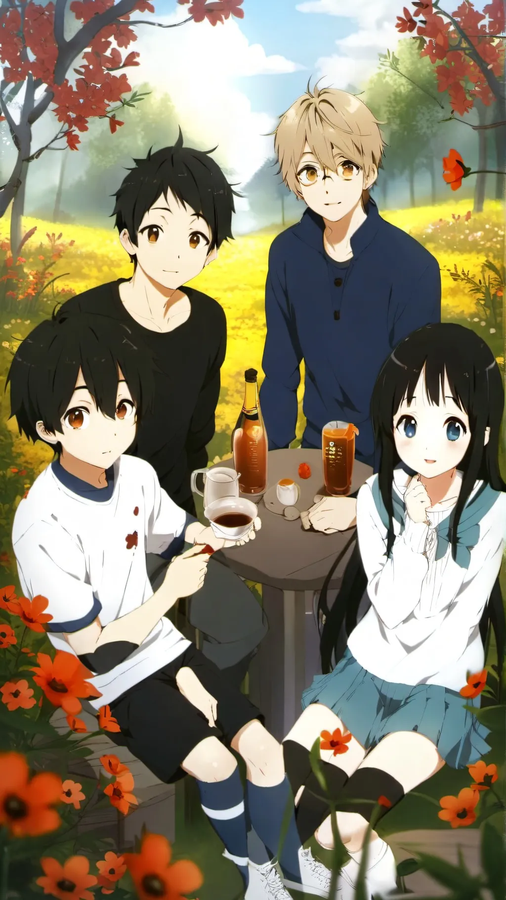 ai character: Boy bsf group background