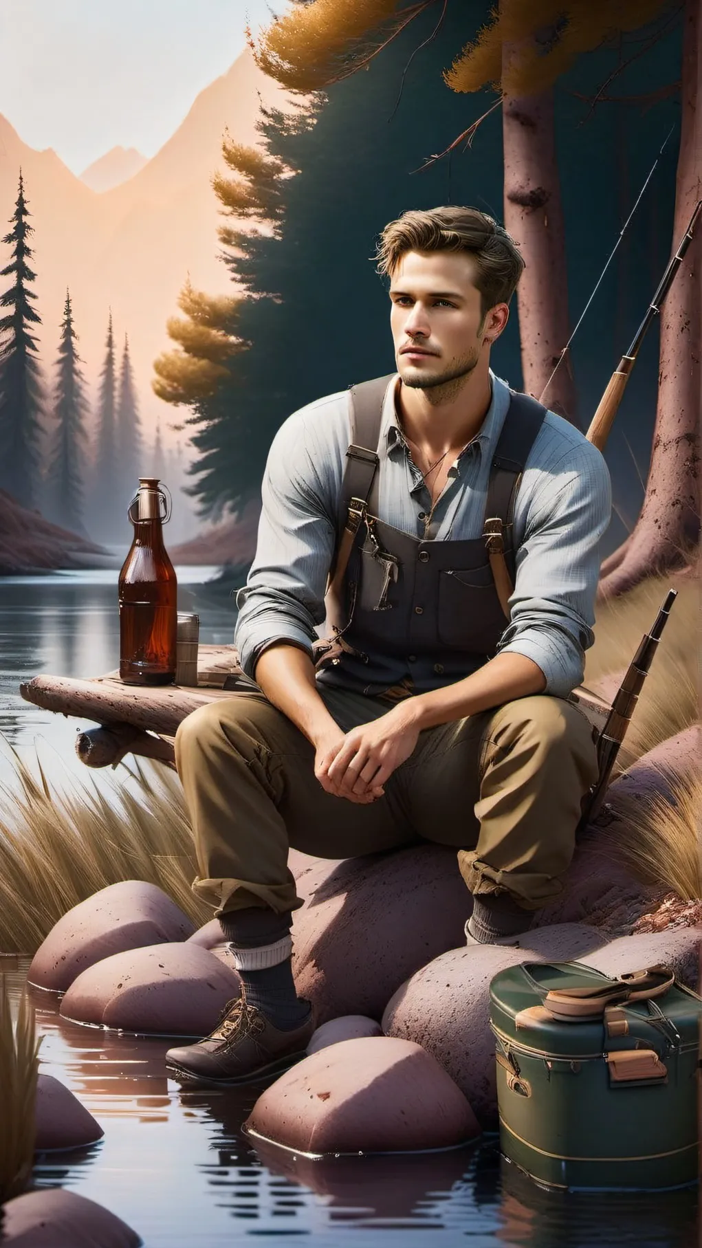 ai character: Traevor Fisherman background