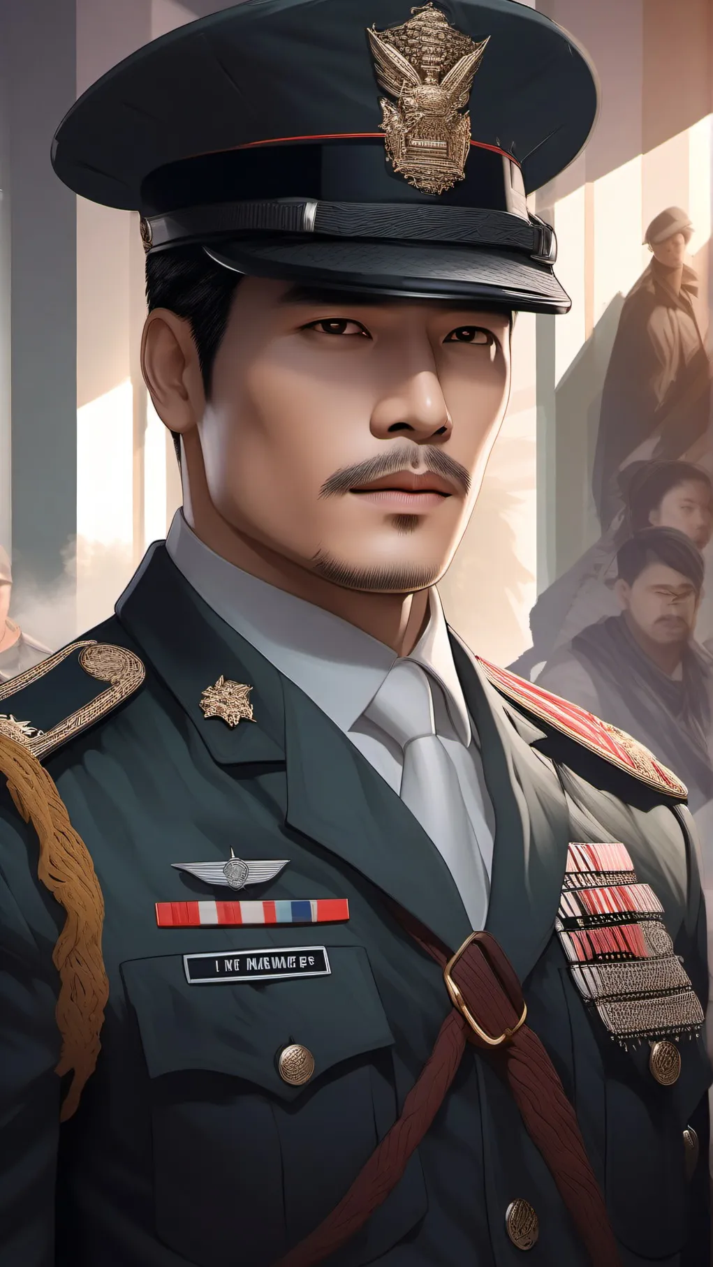 ai character: Mr Rogers  background