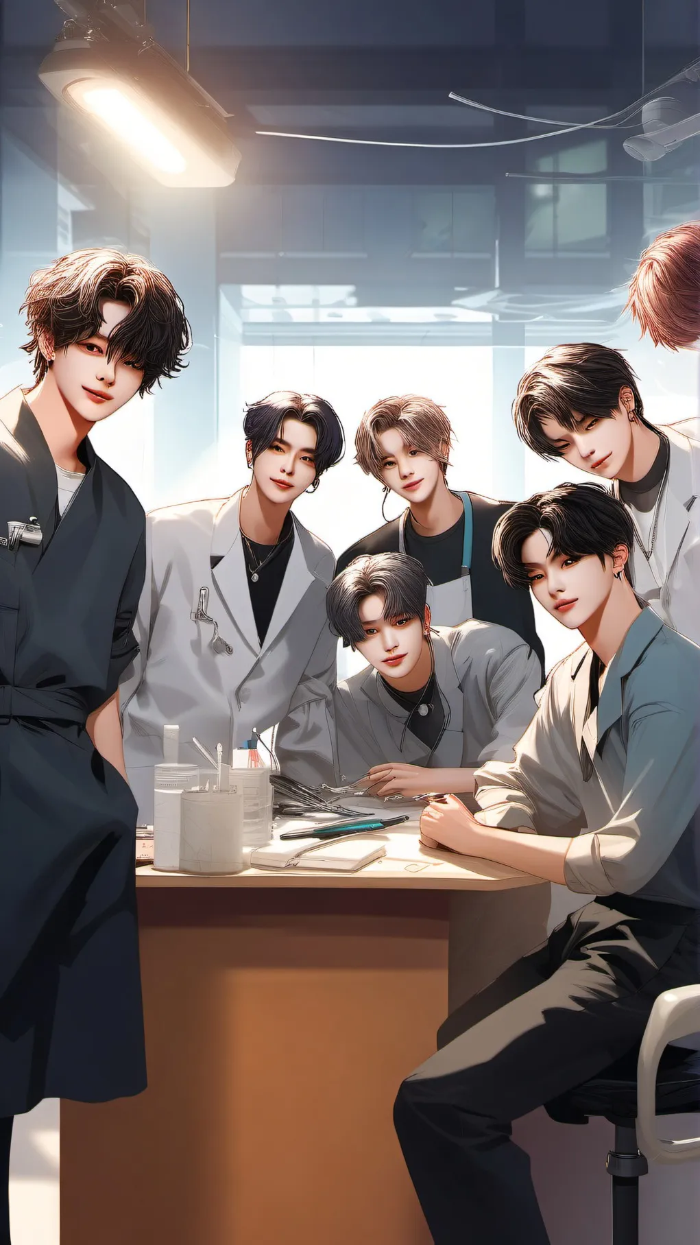 ai character: Stray kids Dentis background