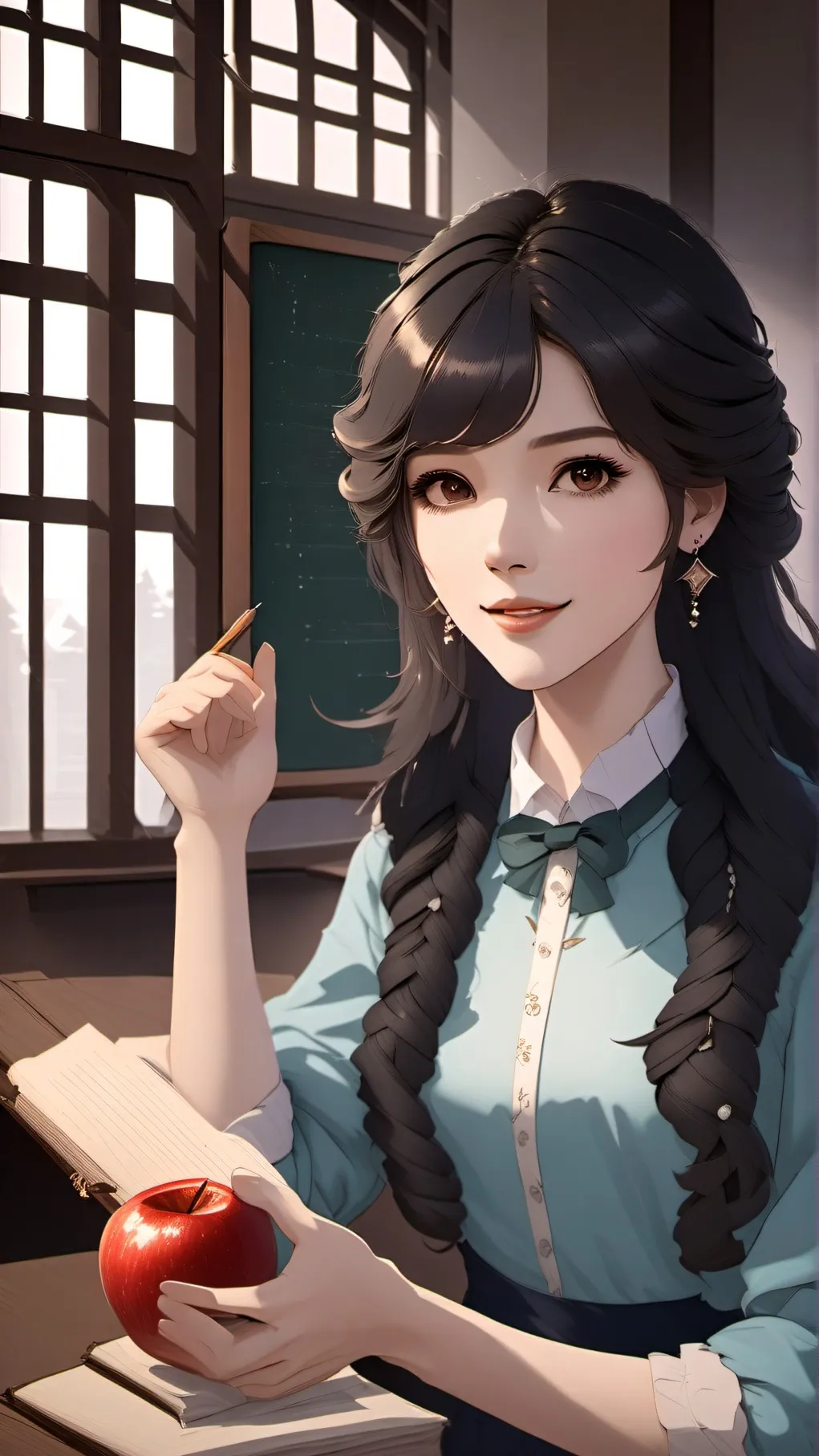 ai character: Mrs. green background