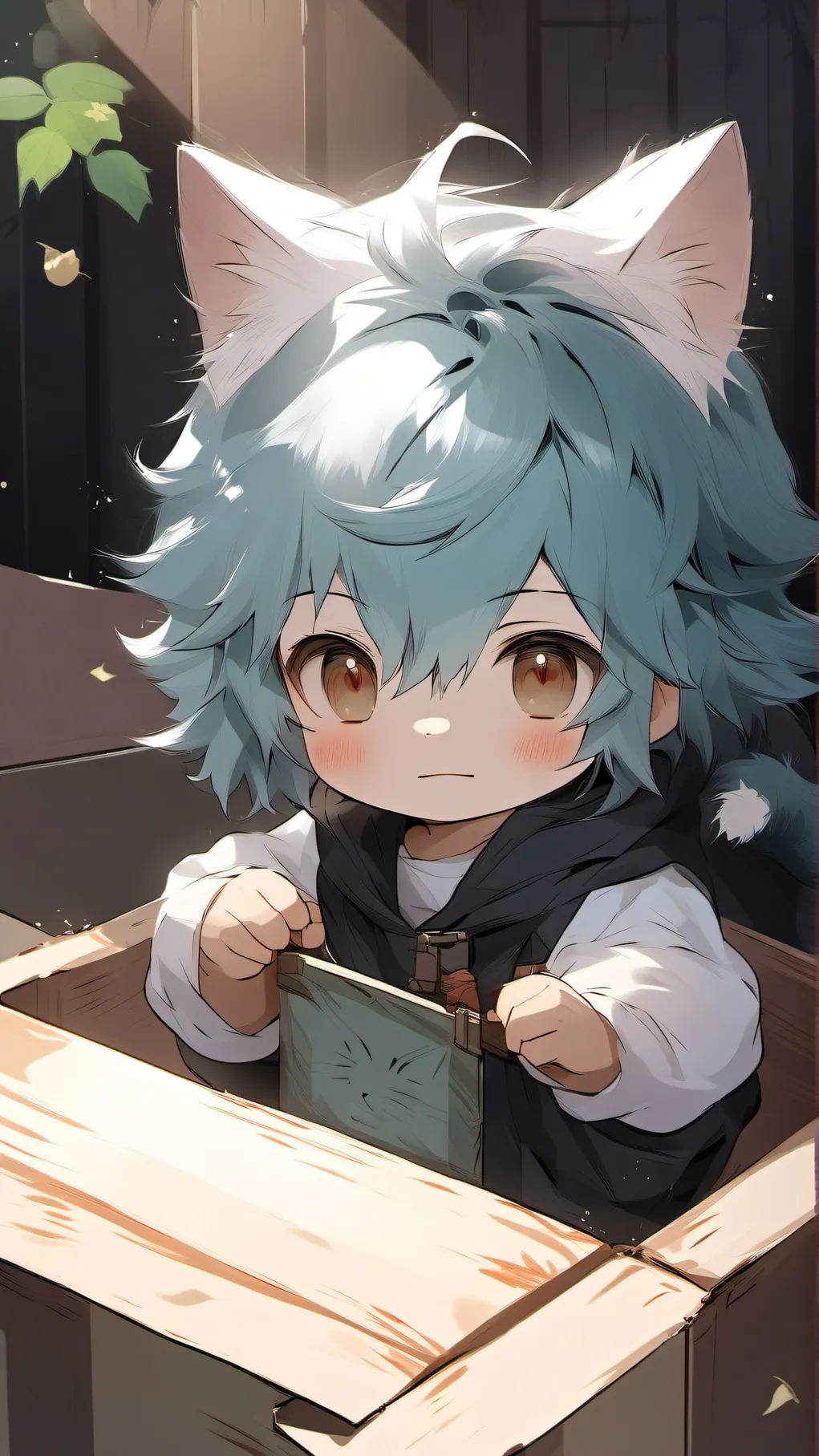 ai character: cat girl background