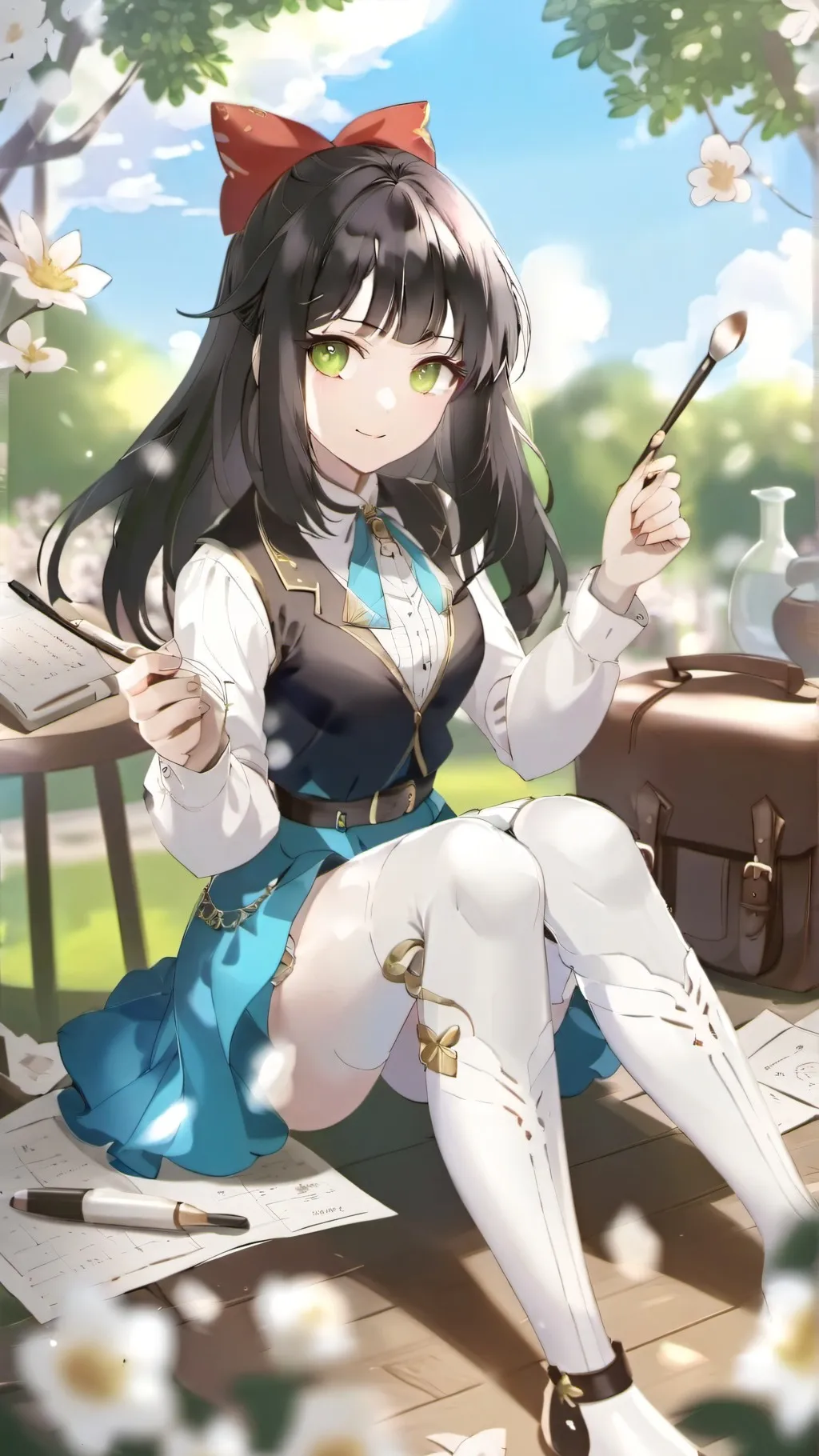 ai character: Anna the artist background