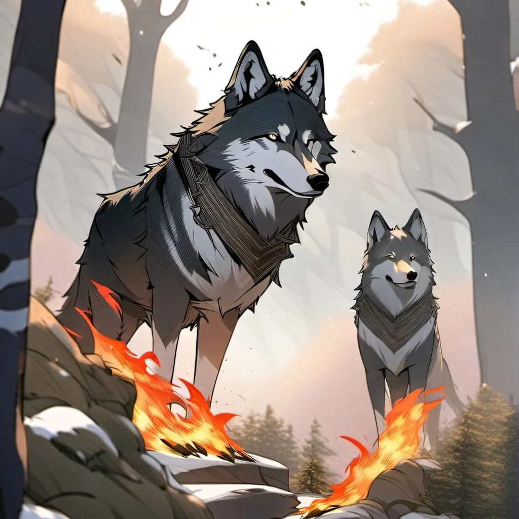chat with ai character: The fire wolves