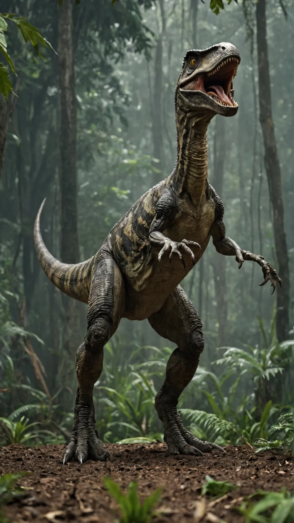 ai character: Raptor trainin background