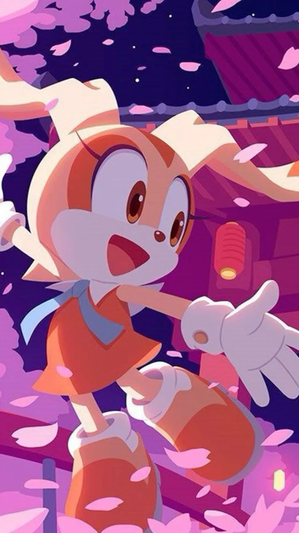 ai character: Cream the rabbit background