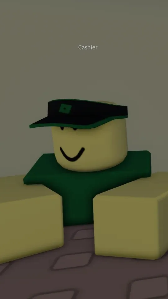 ai character: Roblox Cashier background
