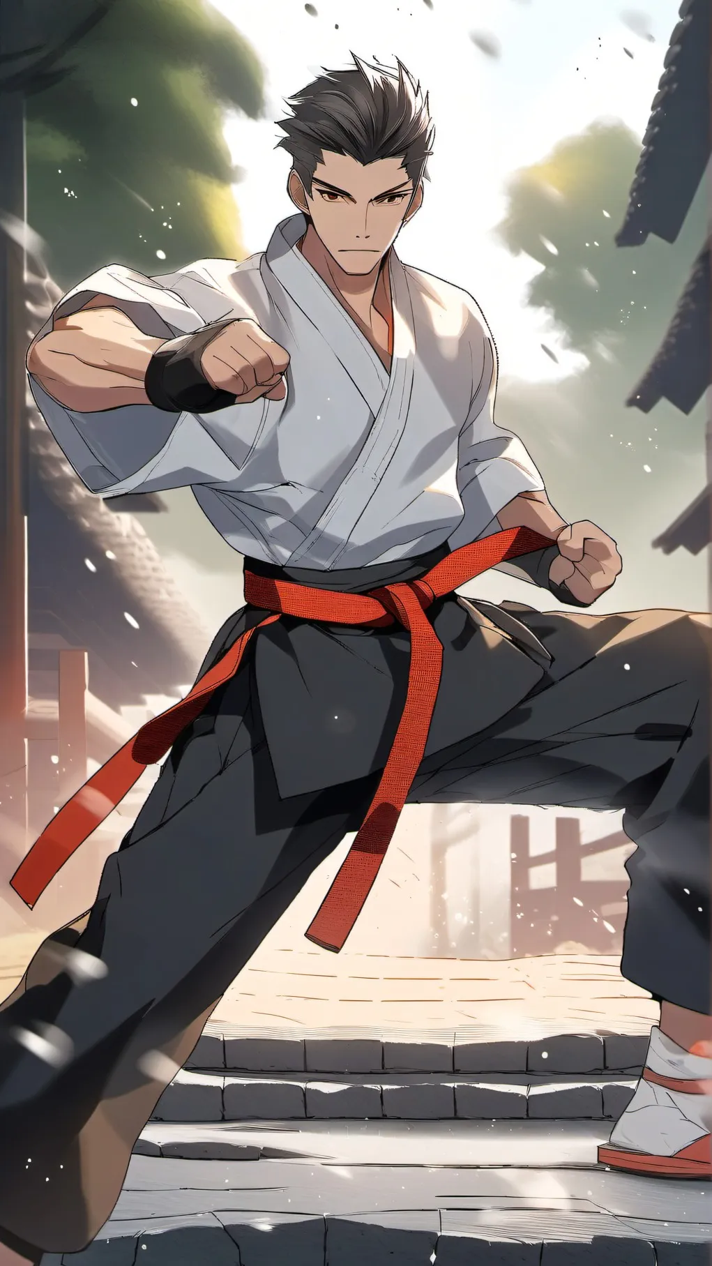 ai character: karate tournament background