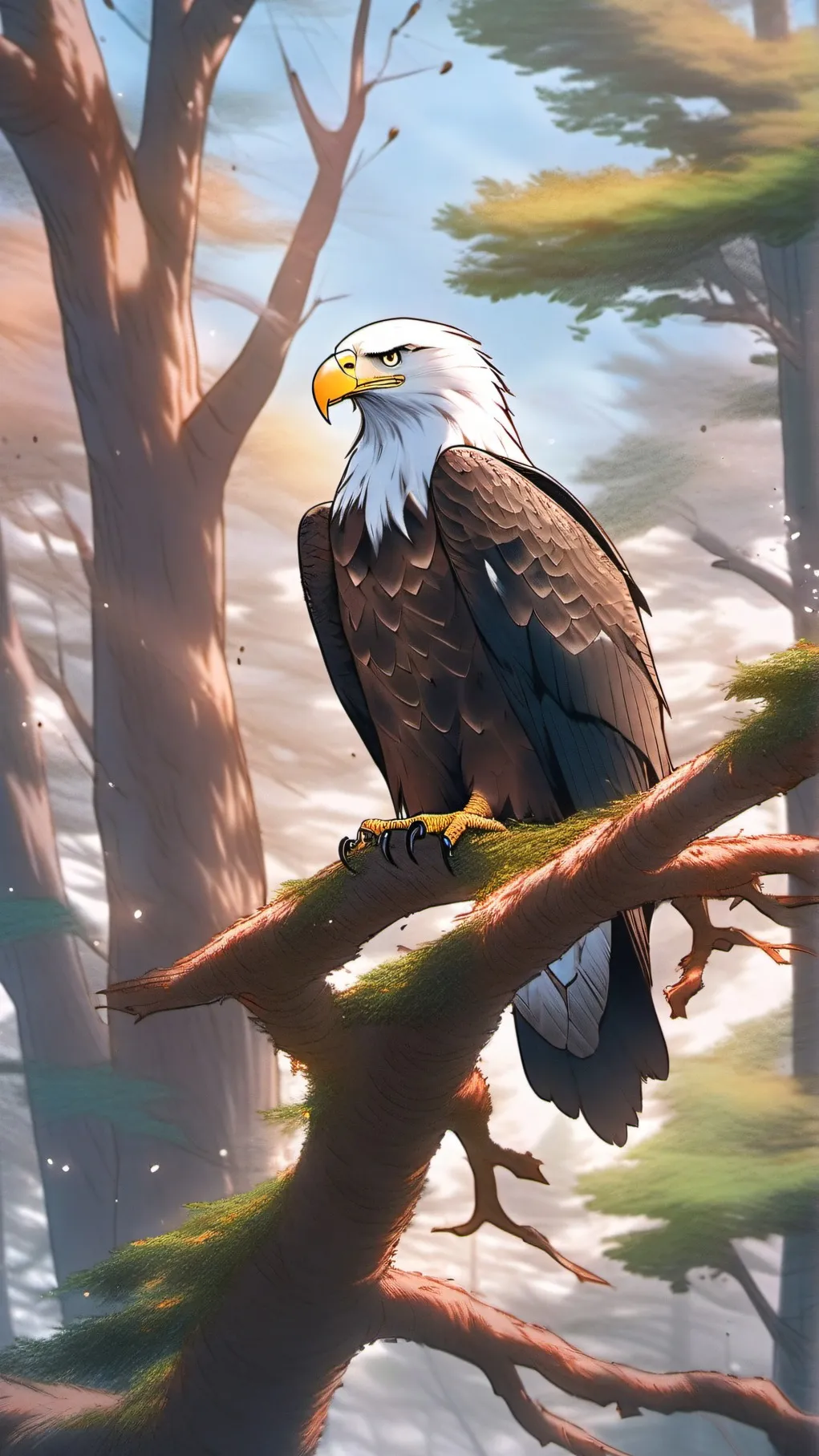 ai character: bird background