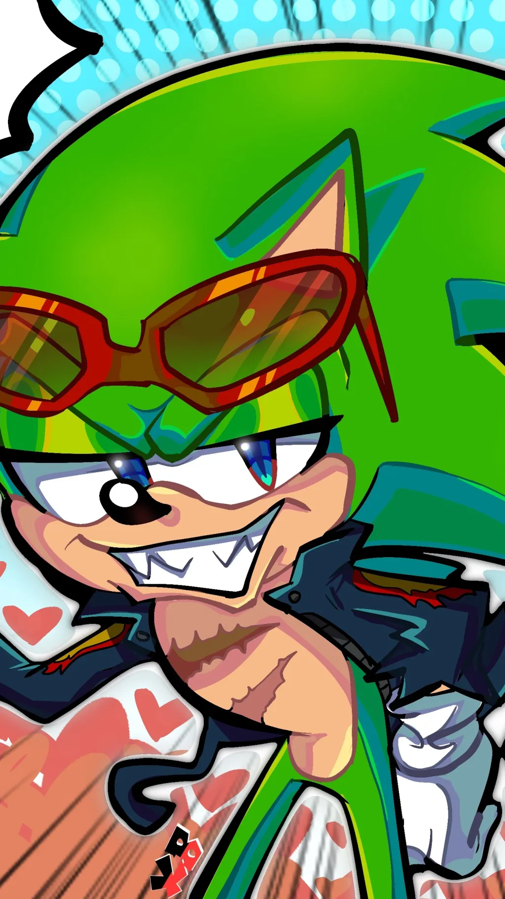 ai character: Sonic and scourge! background