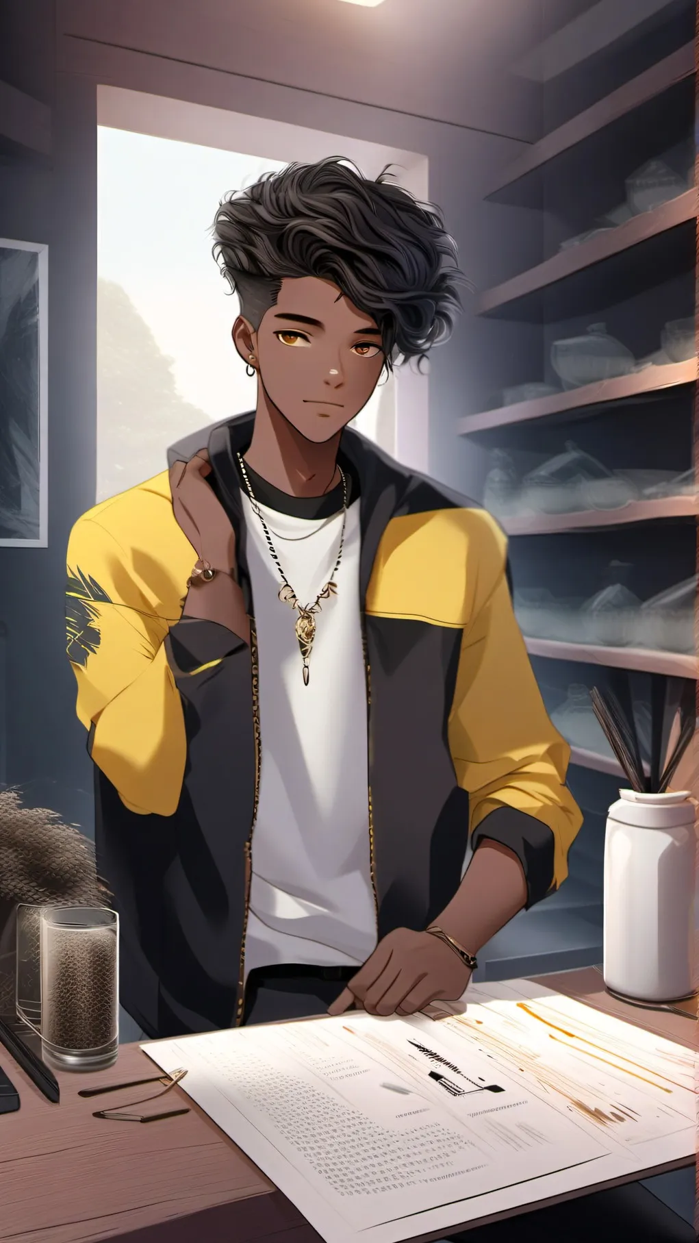 ai character: miles background