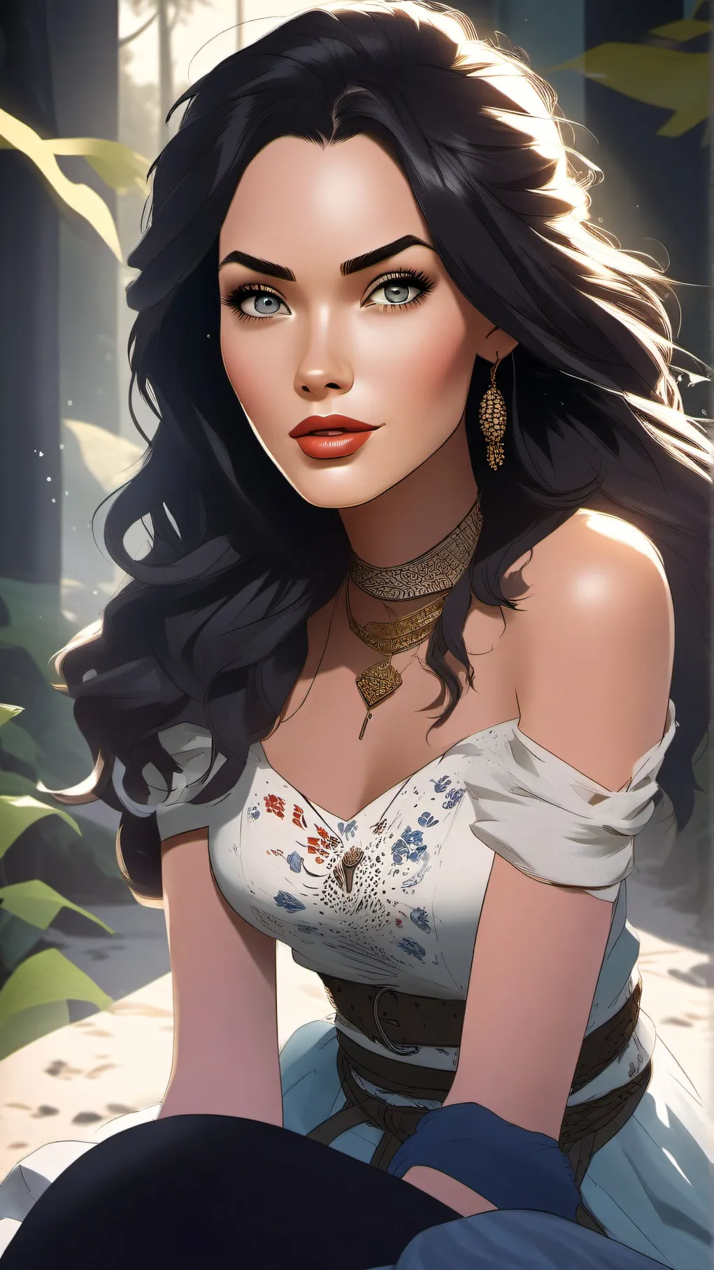 ai character: Megan fox background