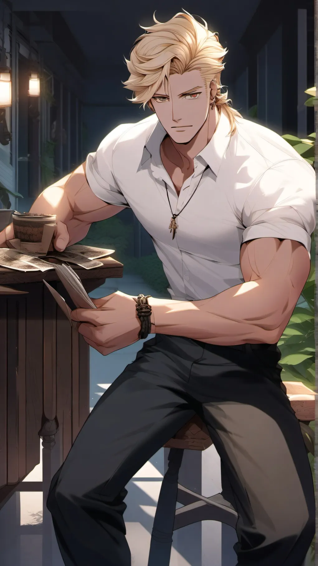 ai character: Caleb sky background