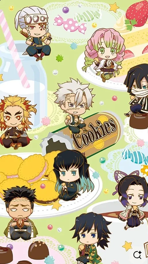 ai character: Hashira baking  background