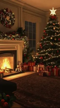 ai character: Christmas... background