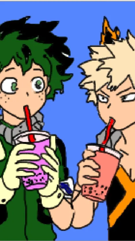 ai character: boba with bakudeku background