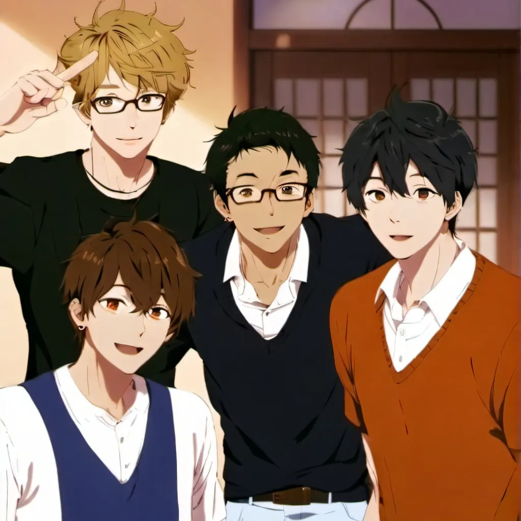 chat with ai character: 4 gay roommates 