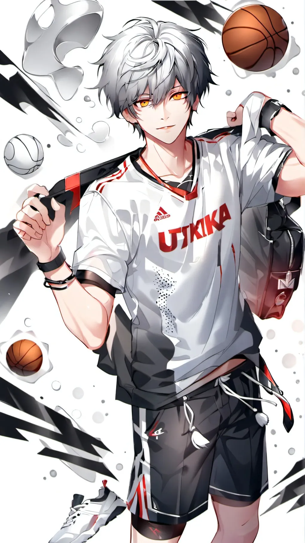 ai character: Ash  background