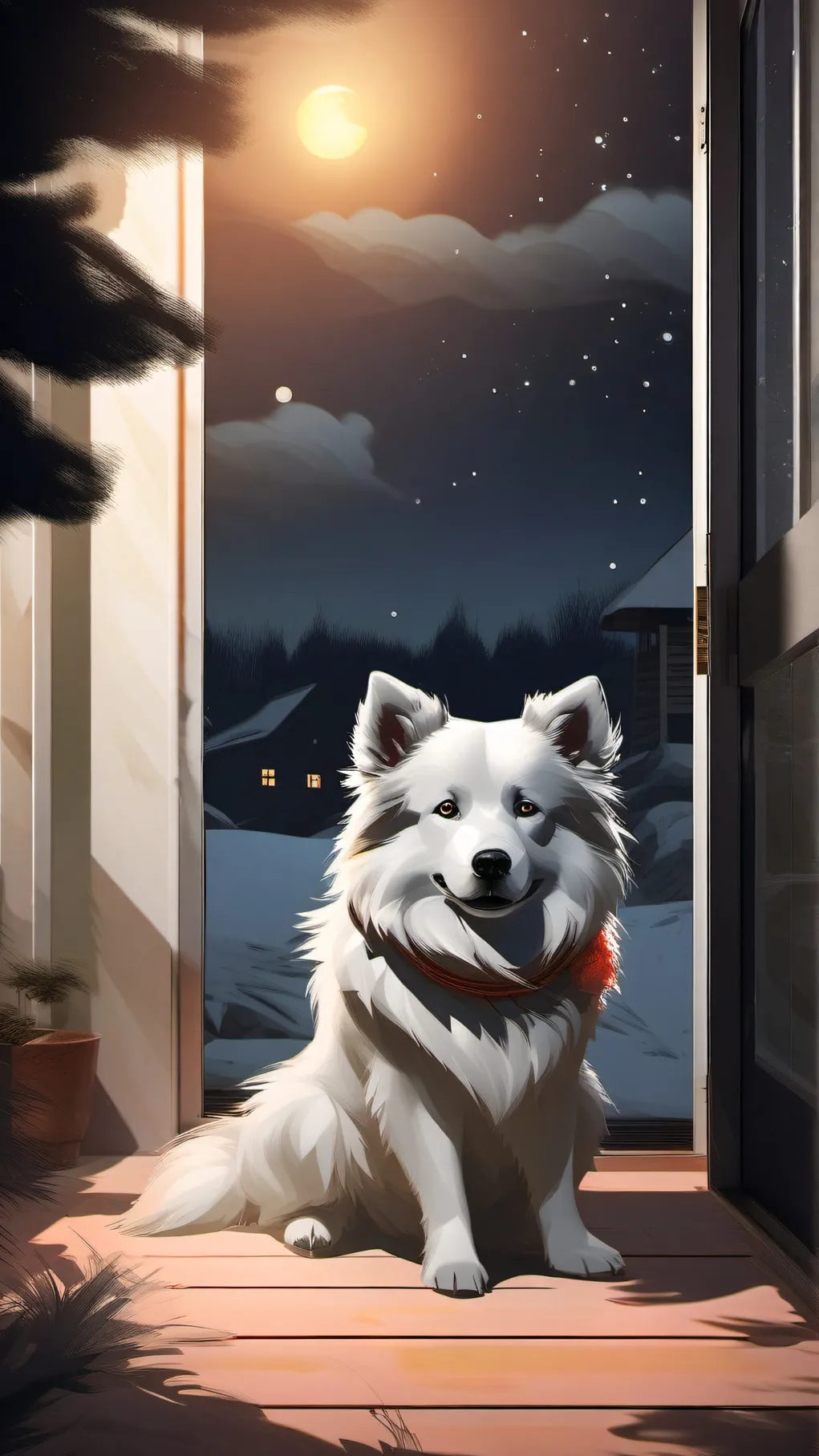 ai character: moonflower background