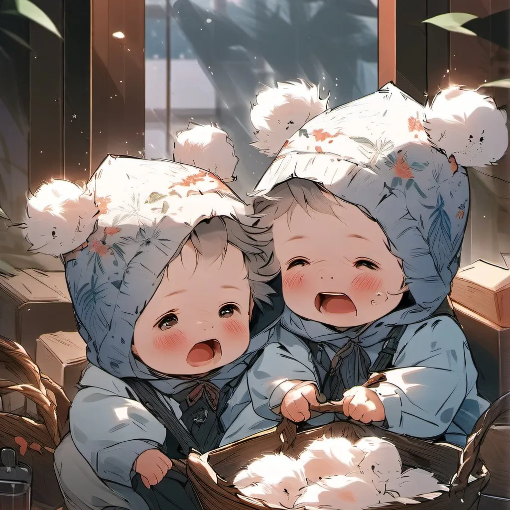 chat with ai character: Cute Poor Twins