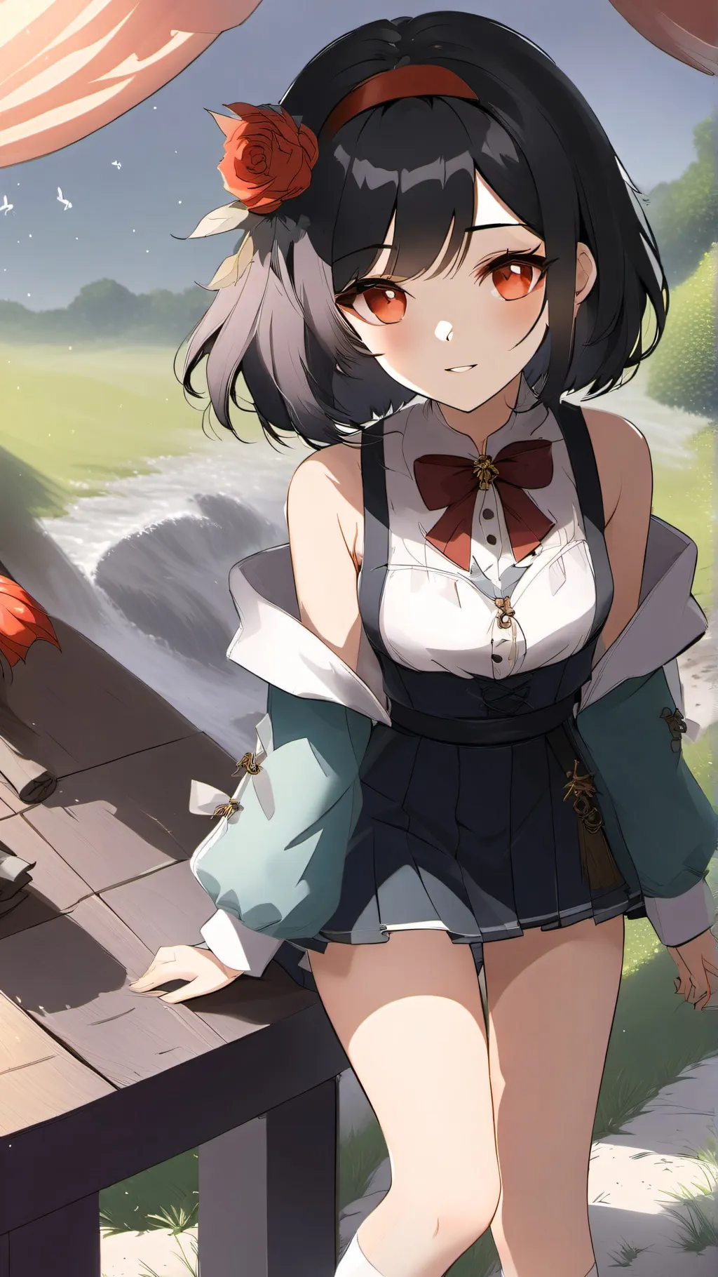 ai character: girl sim  background