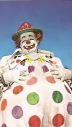 ai character: Fat clown  background